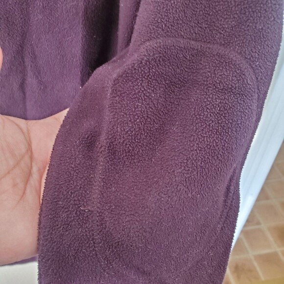 GAP fleece lined Sweater Jacket Purple warm full zip retro Women's Sz Small - Picture 12 of 15